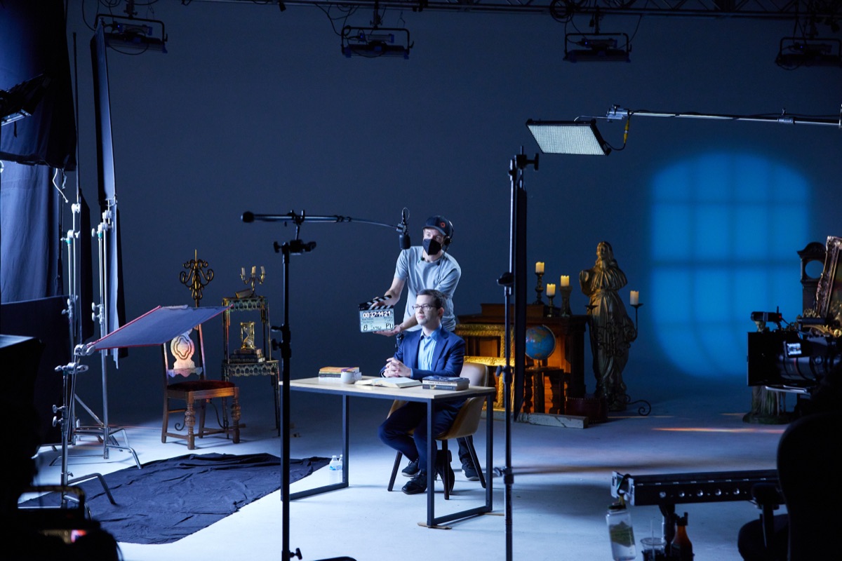 Studio setup for The Biblical Case for LGBTQ Inclusion